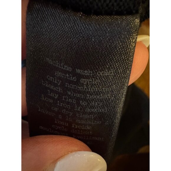 Rag & Bone Jean Dress Women Small Black Short Sleeve V Neck Tee Dress Mini Goth - Picture 10 of 10